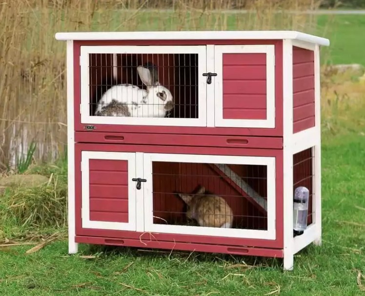 Punainen kaksikerroksinen Trixie Natura -ulkohäkki